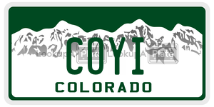 COYI  license plate in CO