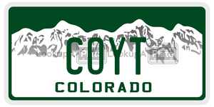 COYT  license plate in CO
