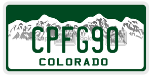 CPFG90 license plate in Colorado