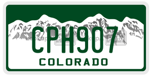 CPH907  license plate in CO