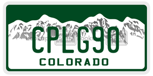 CPLG90  license plate in CO