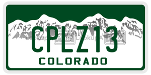 CPLZ13  license plate in CO