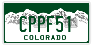 CPPF51  license plate in CO