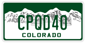 CPQD40  license plate in CO
