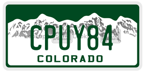 CPUY84  license plate in CO