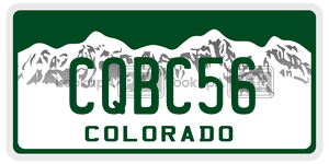 CQBC56  license plate in CO