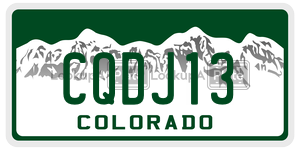 CQDJ13  license plate in CO