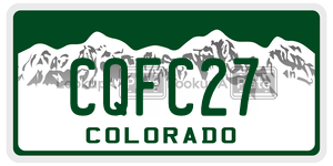 CQFC27  license plate in CO