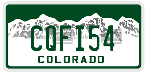 CQFI54  license plate in CO
