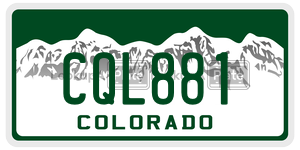CQL881  license plate in CO