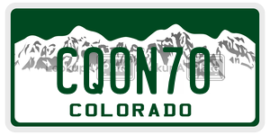 CQON70  license plate in CO