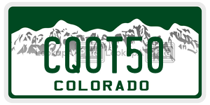 CQOT50  license plate in CO