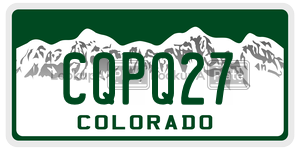 CQPQ27  license plate in CO