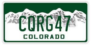 CQRG47  license plate in CO