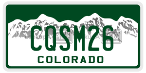 CQSM26  license plate in CO