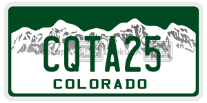 CQTA25  license plate in CO