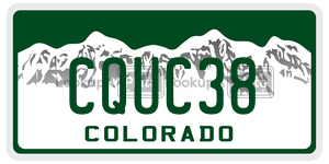 CQUC38  license plate in CO