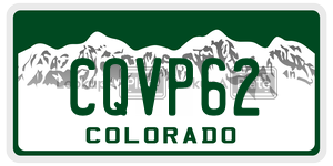 CQVP62  license plate in CO
