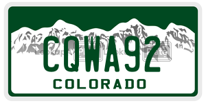 CQWA92  license plate in CO