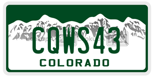 CQWS43  license plate in CO