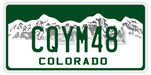CQYM48  license plate in CO