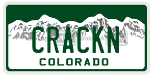 CRACKN  license plate in CO