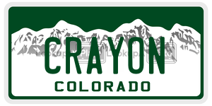 CRAYON  license plate in CO