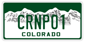 CRNP01  license plate in CO