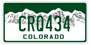 CRQ434  license plate in CO