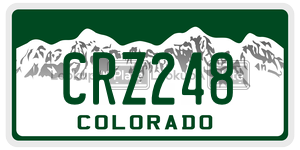 CRZ248  license plate in CO
