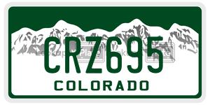 CRZ695 license plate in Colorado