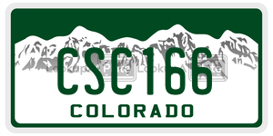 CSC166 license plate in Colorado