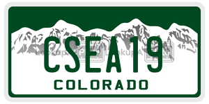 CSEA19  license plate in CO