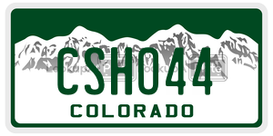 CSHO44  license plate in CO