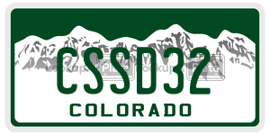 CSSD32  license plate in CO