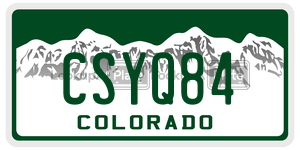 CSYQ84  license plate in CO