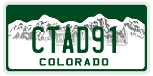 CTAD91  license plate in CO