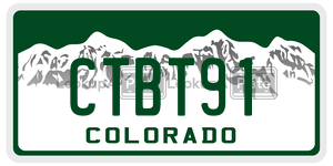 CTBT91  license plate in CO