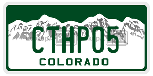 CTHP05  license plate in CO