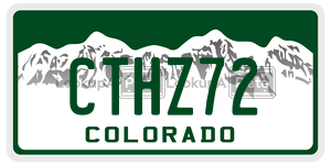 CTHZ72  license plate in CO