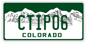 CTIP06  license plate in CO