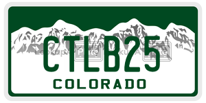 CTLB25  license plate in CO