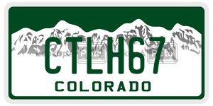 CTLH67  license plate in CO