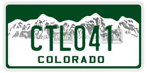 CTLO41  license plate in CO