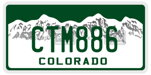 CTM886  license plate in CO