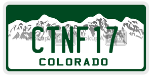 CTNF17  license plate in CO