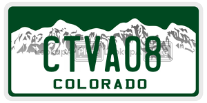 CTVA08  license plate in CO