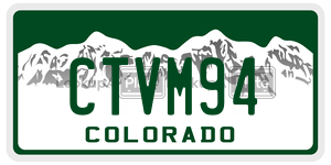 CTVM94  license plate in CO