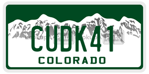 CUDK41  license plate in CO