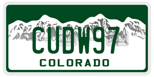 CUDW97  license plate in CO